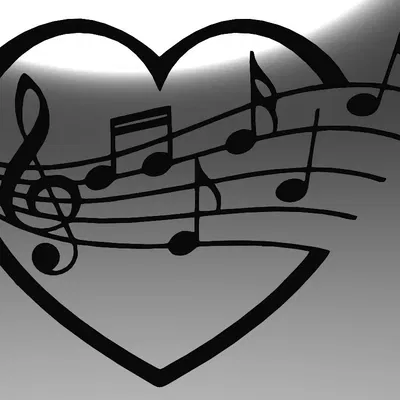 NHẠC LOVE, LINE ART ÂM NHẠC, TRANH DÁN TƯỜNG LOVE MUSIC, 2D ART ÂM NHẠC, NỐT NHẠC