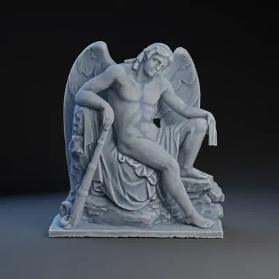 Thiên thần vườn bảo vệ với đôi cánh tinh tế