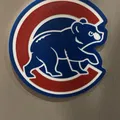 Tranh Logo Chicago Cubs 3 Màu Cơ Bản, In 1 Mảnh, Dùng 1 Đầu Đùn - Thumbnail 1