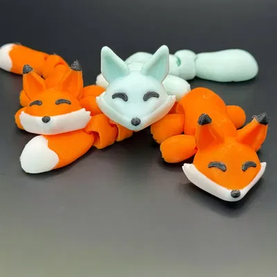 Cáo Kawaii Tí Hon Khớp Nối Dễ Thương (2 kiểu đuôi)