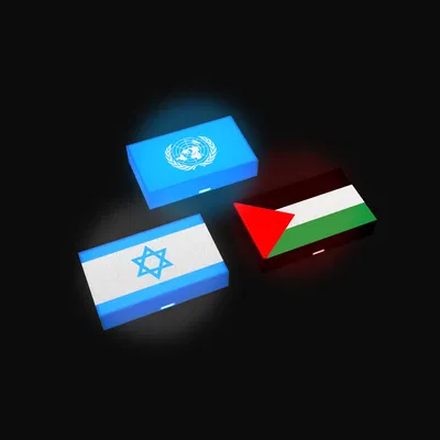 Hộp đèn LED cờ Liên Hợp Quốc, Israel và Palestine