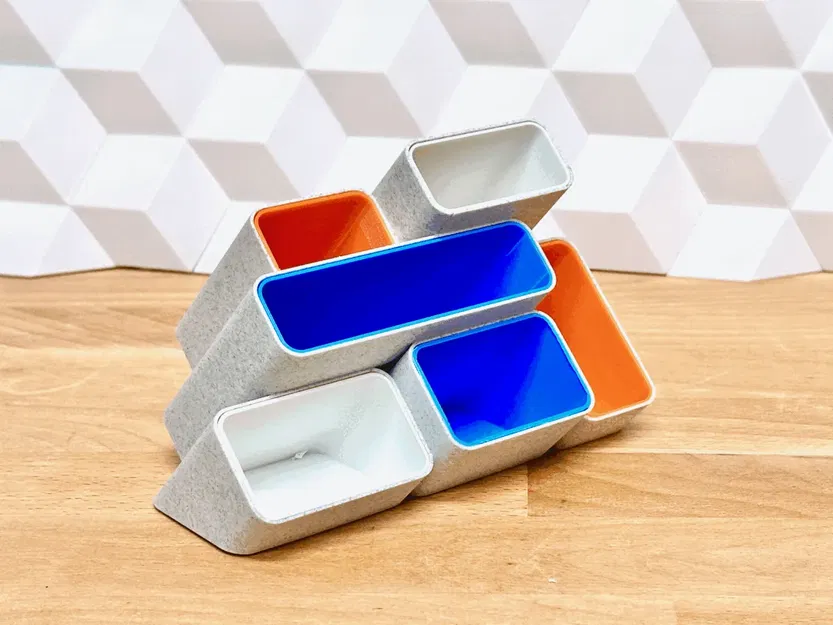 Kệ Tổ Chức Bàn Làm Việc Nghiêng (Tối Giản, Hiện Đại và Đầy Màu Sắc) - Image 3