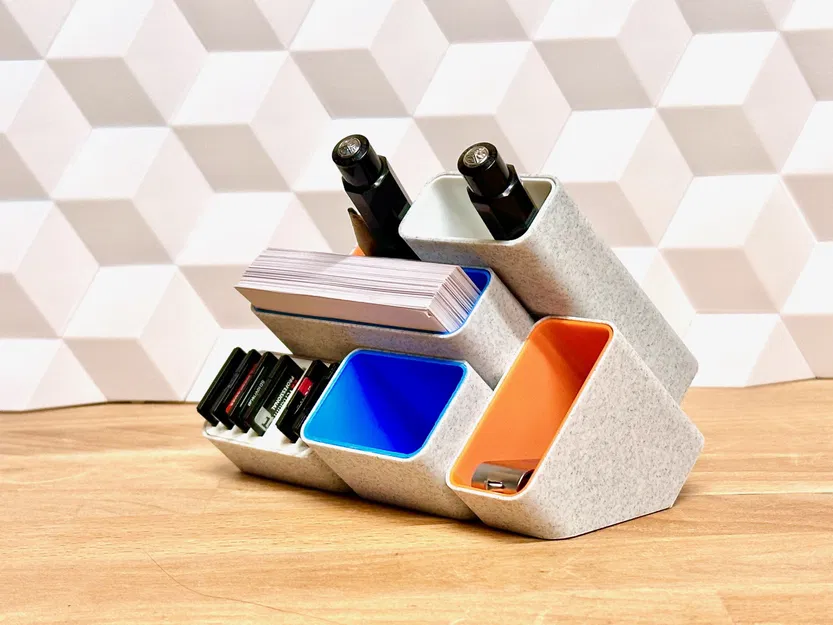 Kệ Tổ Chức Bàn Làm Việc Nghiêng (Tối Giản, Hiện Đại và Đầy Màu Sắc) - Image 5