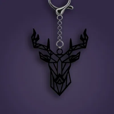 Móc Khóa Hình Nai Hình Học