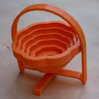 Giỏ bí ngô gập lại cho đồ ngọt Halloween