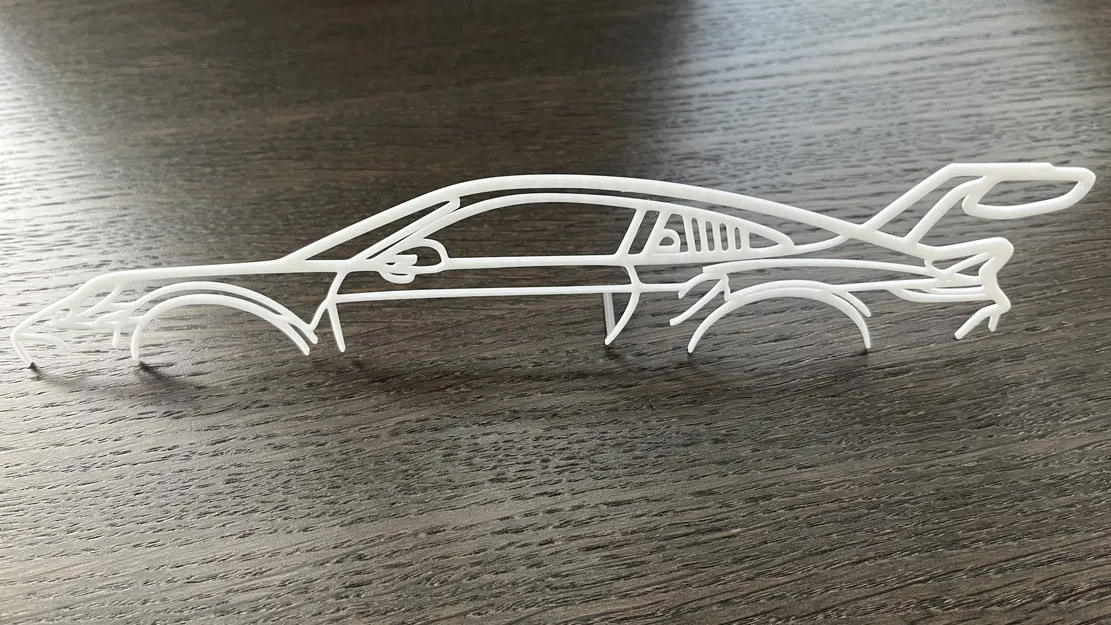 Hình bóng xe Porsche 911 992 GT3RS đứng - Image 1