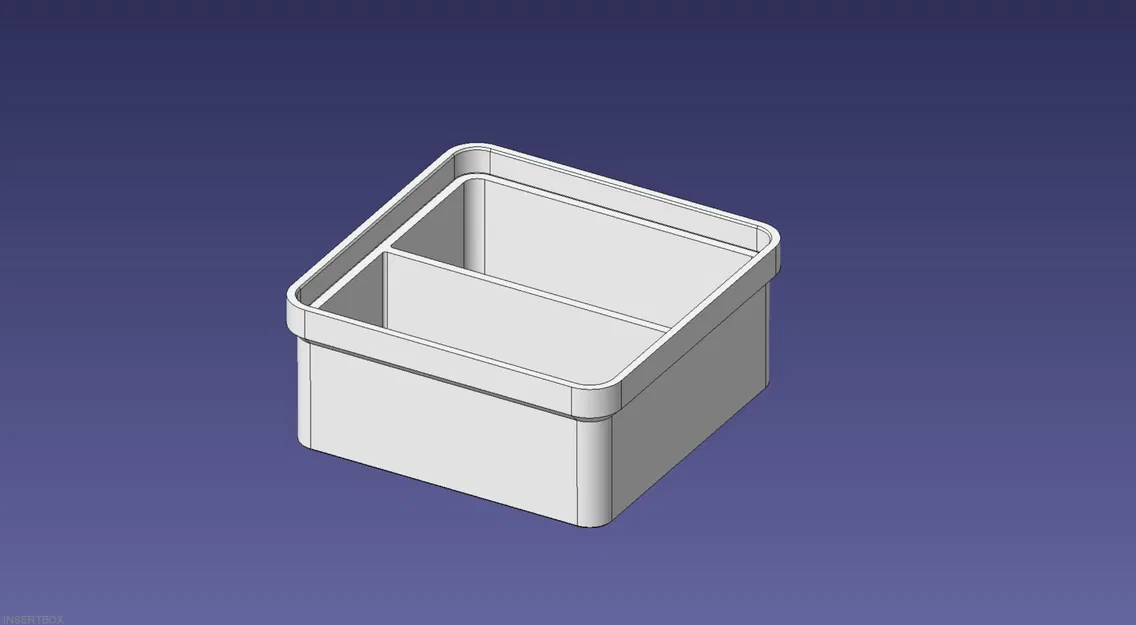 Hộp Insertbox Xếp chồng 1x1 Đơn vị, Chiều cao 1/3, Lưới 1x2 - Image 1