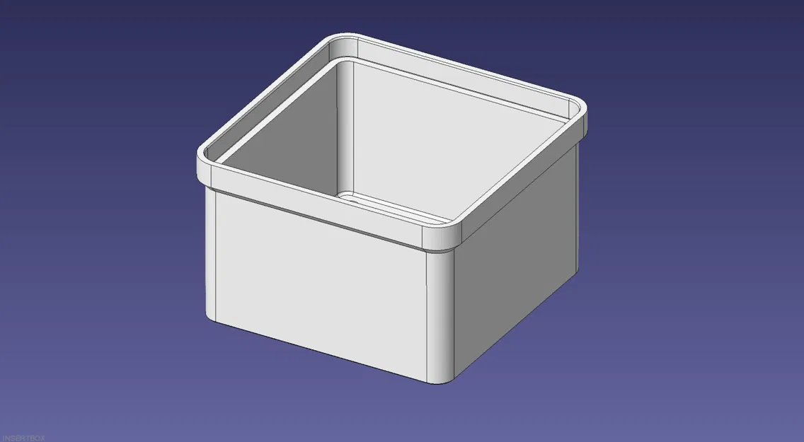 Hộp Insertbox 1x1, Nửa Chiều Cao, Có Thể Xếp Chồng - Image 1