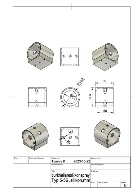 Giá đỡ lon 5_56 và silicone đường kính 53mm - Image 2