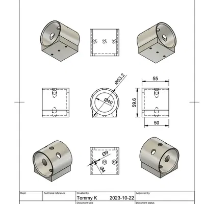 Giá đỡ lon 5_56 và silicone đường kính 53mm