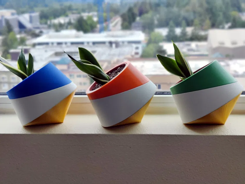 Chậu Cây Nhọn "Nhúng Đôi" (Có Đế Tùy Chọn) - Image 2