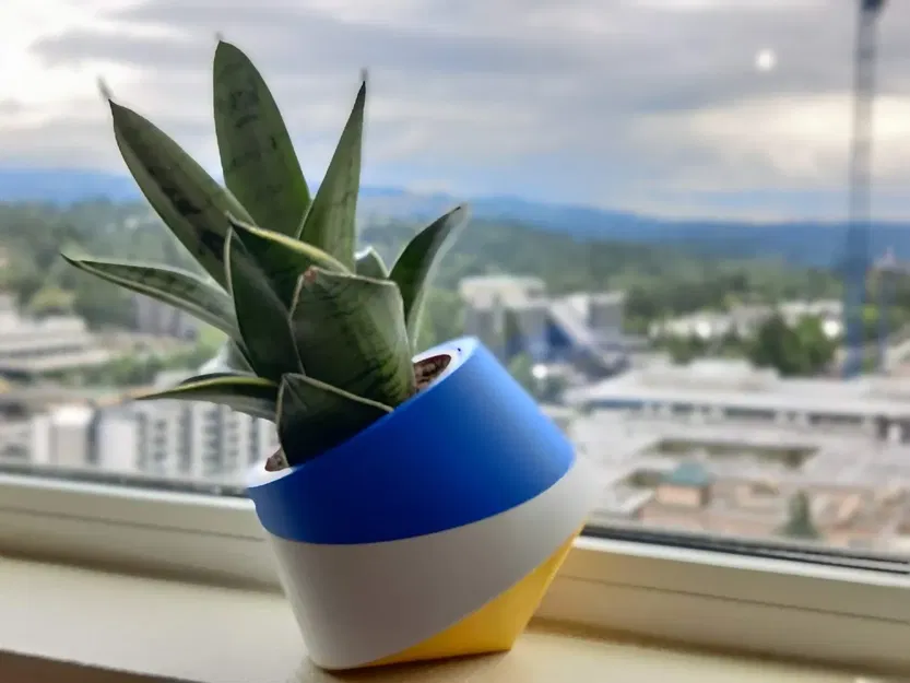 Chậu Cây Nhọn "Nhúng Đôi" (Có Đế Tùy Chọn) - Image 3