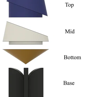 Chậu Cây Nhọn "Nhúng Đôi" (Có Đế Tùy Chọn)