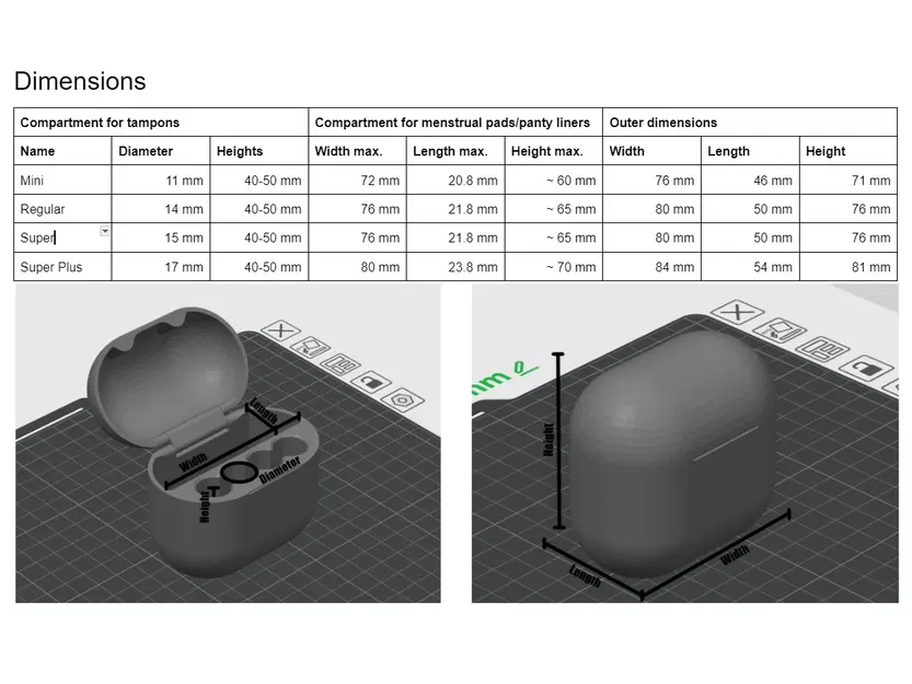 Hộp Đựng Băng Vệ Sinh & Băng Vệ Sinh Dạng Ống - Nhiều/Hỗn Hợp Kích Cỡ - Image 6