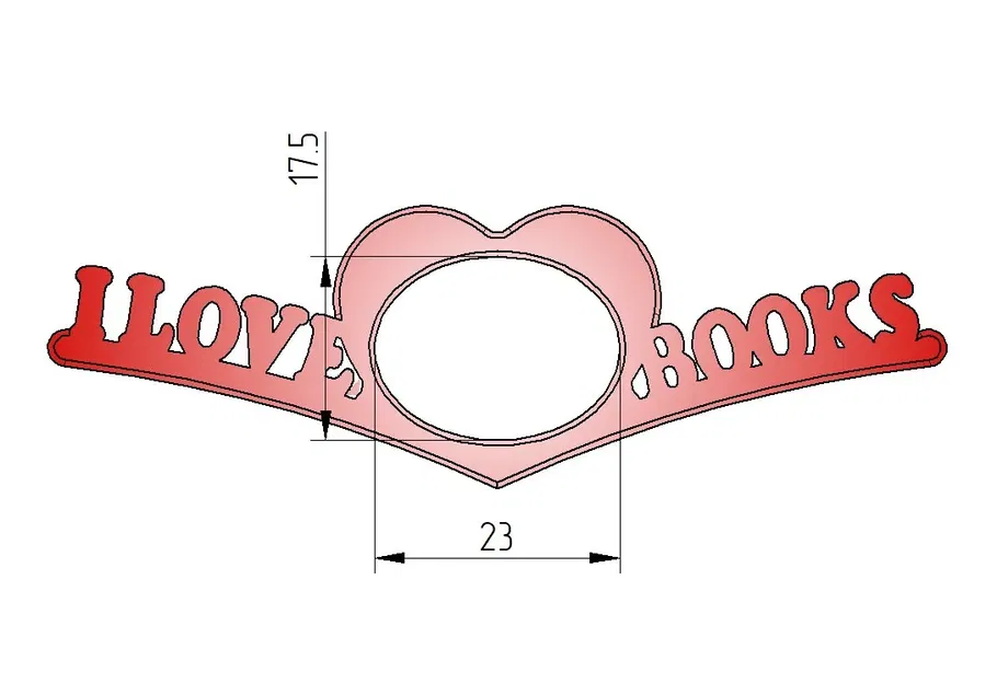 Kệ giữ sách "I LOVE BOOKS" - Phiên bản Valentine - Image 5