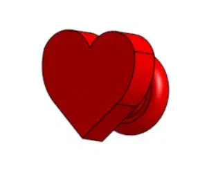 Móc Giày Crocs Hình Trái Tim - Heart Croc Jibbitz - Image 1