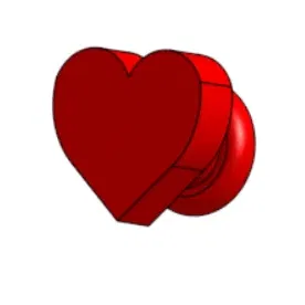 Móc Giày Crocs Hình Trái Tim - Heart Croc Jibbitz