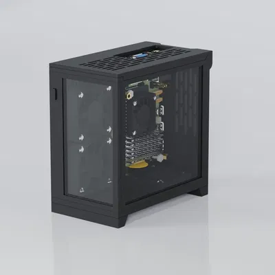 Vỏ PC Raspberry Pi 5, Tấm Mica, Hỗ Trợ NVME