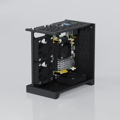 Vỏ PC Raspberry Pi 5, Tấm Mica, Hỗ Trợ NVME