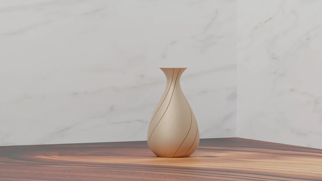 Bình hoa tối giản cổ điển cho in 3D - Image 1