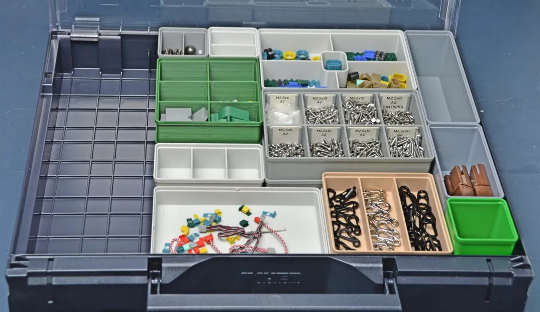 Hộp Đựng Xếp Chồng 1x4 Đơn Vị, Cao Hết Cỡ, Lưới 1x1 - Image 2