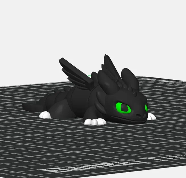 Rồng Night Fury Khớp Nối Dễ Thương Flexi - Image 2