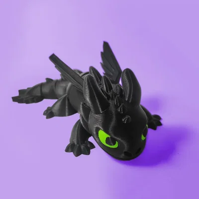 Rồng Night Fury Khớp Nối Dễ Thương Flexi