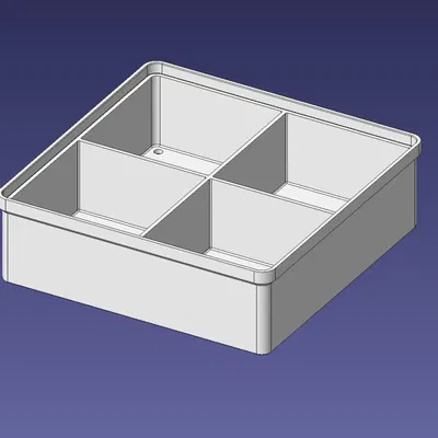 Hộp Nhét Xếp Chồng 2x2, Nửa Chiều Cao, Lưới 2x2