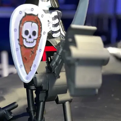 Chiến binh Bộ xương MegaFigure Gạch & Ngựa (Tỷ lệ 5:1)