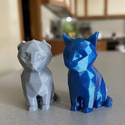 Mô hình mèo Scottish Fold phong cách Low Poly dễ thương