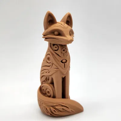 Tượng Cáo Chạm Khắc Gỗ