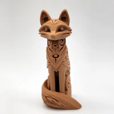 Tượng Cáo Chạm Khắc Gỗ