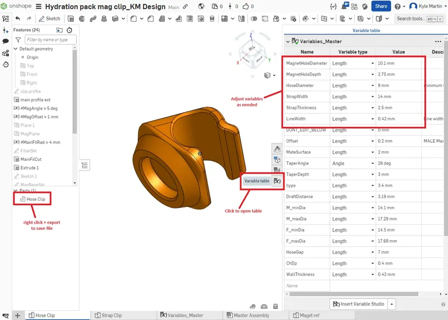 Kẹp Dây Nước Balo Nam Châm. Tùy Chỉnh Được! - Image 9
