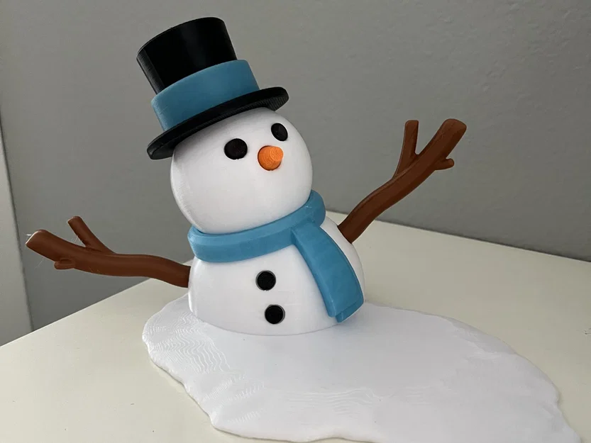 Mô Hình Người Tuyết Tan Chảy Trang Trí Giáng Sinh - Image 1