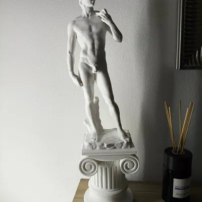 Tượng David của Michelangelo với đế cột Ionic