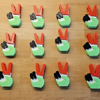 Biểu tượng chiến thắng với sắc cờ Palestine