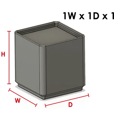 Hộp Gridfinity Tùy Chỉnh Điền Sẵn (Fusion 360)