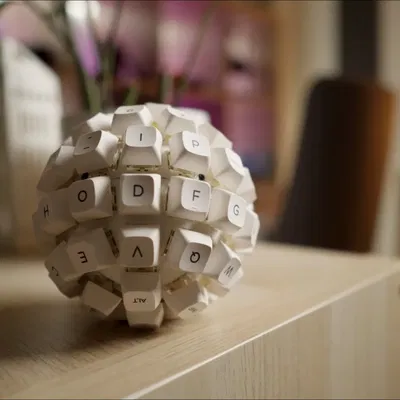 Bàn phím hình cầu và chuột không dây ESP-32