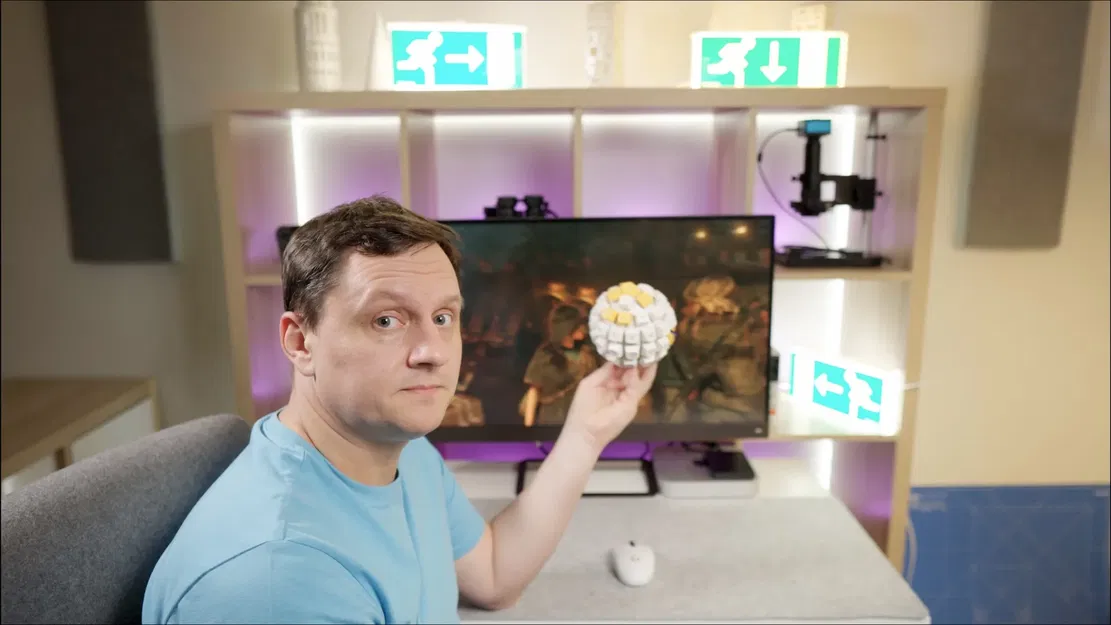 Bàn phím hình cầu và chuột không dây ESP-32 - Image 2