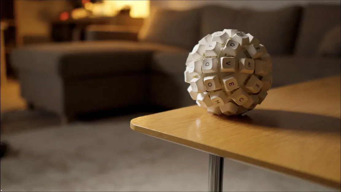 Bàn phím hình cầu và chuột không dây ESP-32 - Image 3