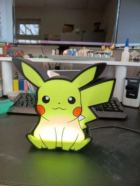 Đèn ngủ Pikachu nhiều màu sắc - Image 4