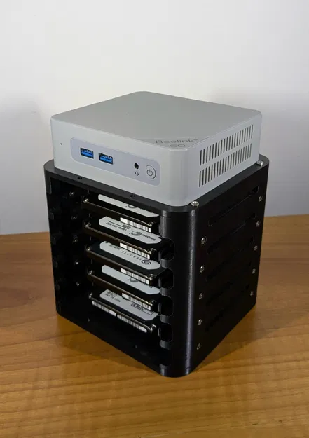N100 NAS - Bộ lưu trữ 5 ngăn cho mini PC Beelink EQ12 - Image 1