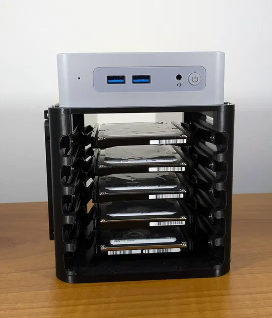 N100 NAS - Bộ lưu trữ 5 ngăn cho mini PC Beelink EQ12 - Image 2