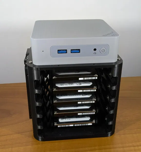 N100 NAS - Bộ lưu trữ 5 ngăn cho mini PC Beelink EQ12 - Image 3