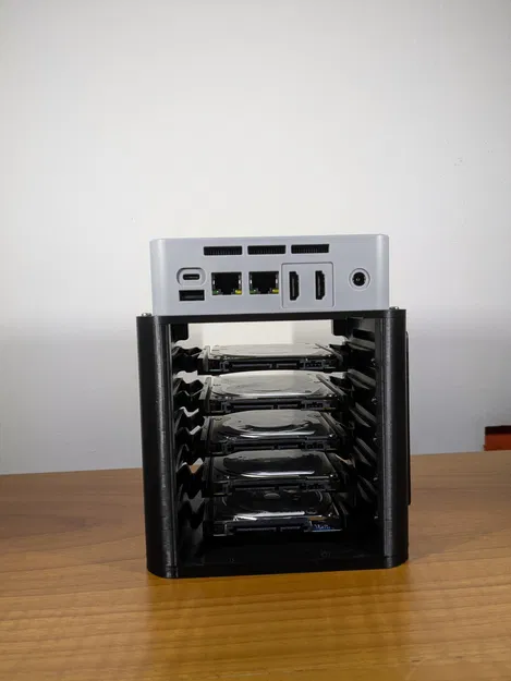 N100 NAS - Bộ lưu trữ 5 ngăn cho mini PC Beelink EQ12 - Image 5