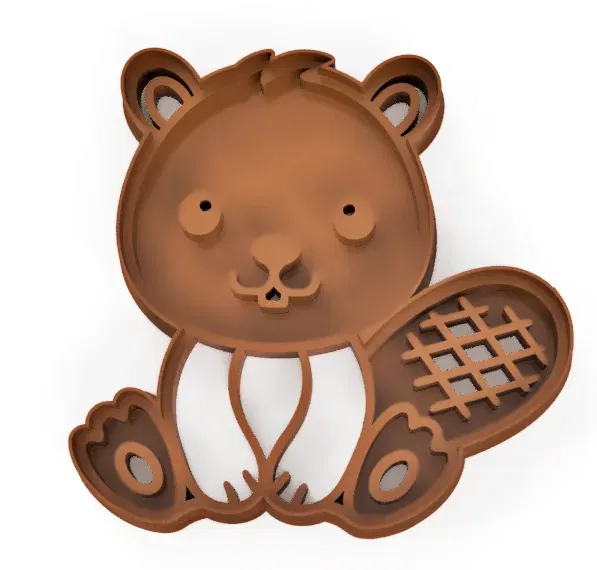 Khuôn bánh quy hình con hải ly cao 4 inch - Image 2