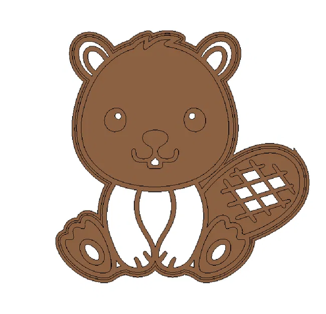 Khuôn bánh quy hình con hải ly cao 4 inch - Image 3