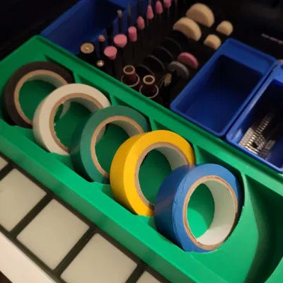 Giá đỡ cuộn băng dính điện Gridfinity của Muvlon