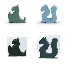 Bộ nhân vật bóng tối cho trò chơi board game Casting Shadows