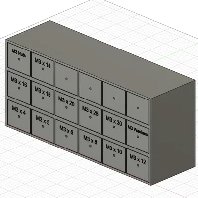 Giá đỡ vít M3 với ngăn kéo dễ nhận diện